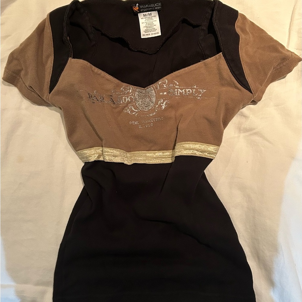 Parasuco Brown and Black y2k top